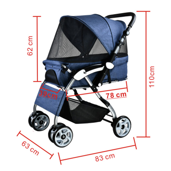  Buy Heavy Duty Pet Stroller Travel Carriage with PumpFree Tires on